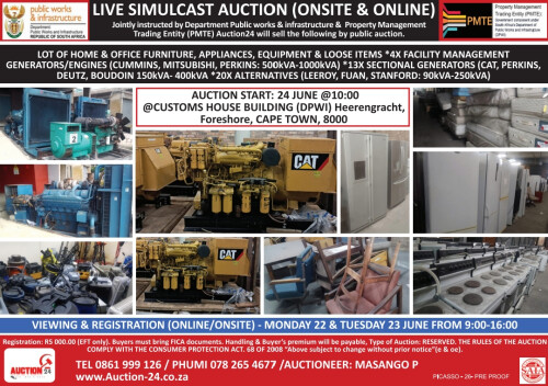 Government Asset Auction, Dept Public Works & Infrastructure
