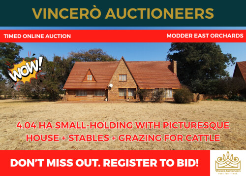 4 Ha Smallholding In Modder East Orchards, Near Delmas